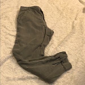 Gap Light Green Cargo Ankle Pant with Zippers